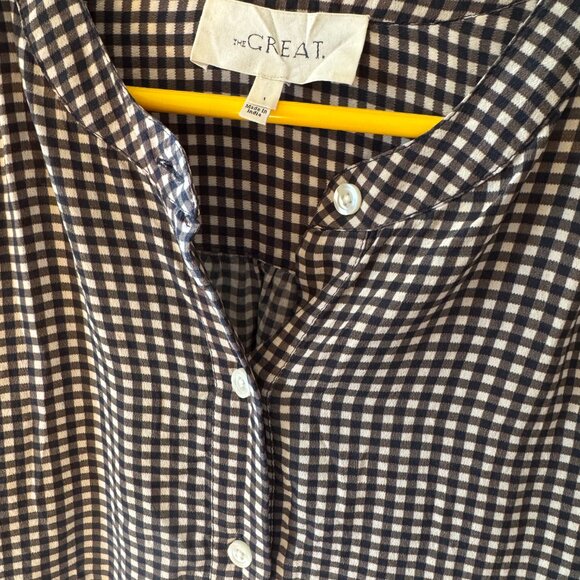 Check Button Blouse - Picture 2 of 6